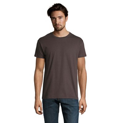 Camiseta Hombre Tubular 100% Algodón Gris Oscuro M