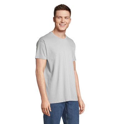 Camiseta Hombre Tubular 100% Algodón Gris Puro L