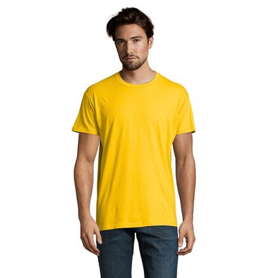 Camiseta Hombre Tubular 100% Algodón Oro S