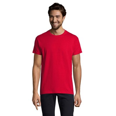 Camiseta Hombre Tubular 100% Algodón Rojo XL