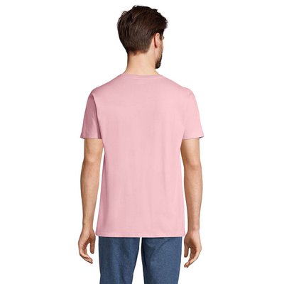 Camiseta Hombre Tubular 100% Algodón Rosa Caramelo 3Xl