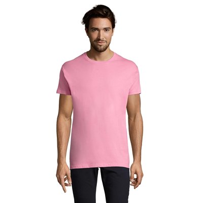 Camiseta Hombre Tubular 100% Algodón Rosa Orquídea 3Xl