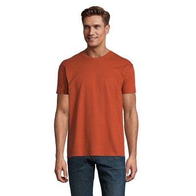 Camiseta Hombre Tubular 100% Algodón Terracota M