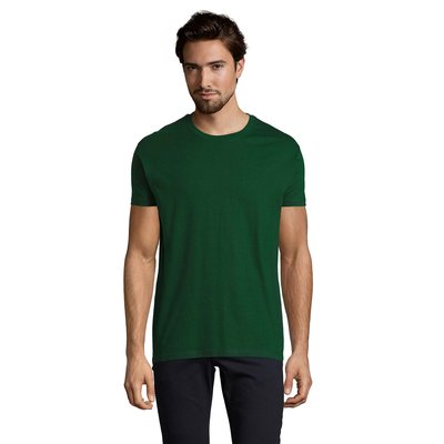 Camiseta Hombre Tubular 100% Algodón Verde Botella Oscuro XL