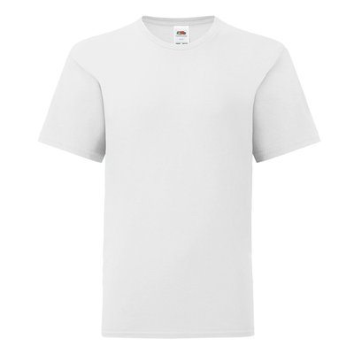 Camiseta infantil algodón corte básico White 12/13 Ans