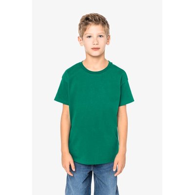Camiseta infantil de algodón con mangas caídas