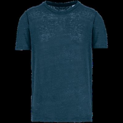 Camiseta lino hombre Peacock Blue M