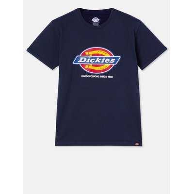 Camiseta logotipo cuello redondo Navy M