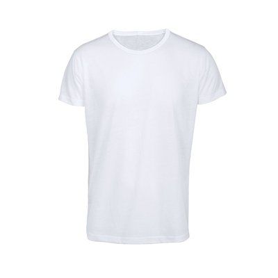 Camiseta manga corta 100% poliéster Krusly 140 Blanco XXL