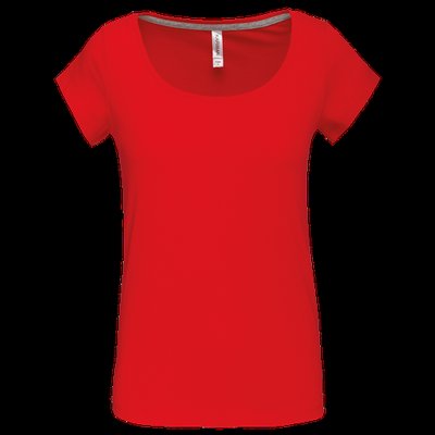 Camiseta manga corta algodón mujer Red 3XL
