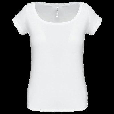 Camiseta manga corta algodón mujer White 3Xl