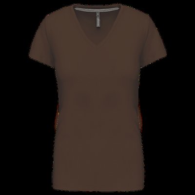 Camiseta de manga corta cuello pico mujer CHOCOLATE 3XL