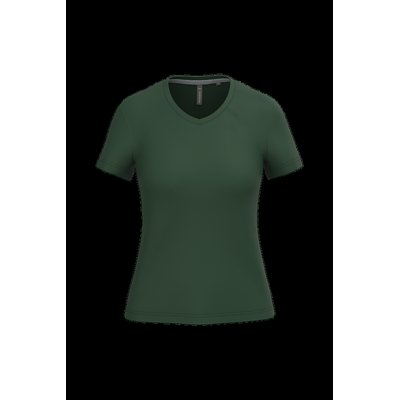 Camiseta de manga corta cuello pico mujer Forest Green M