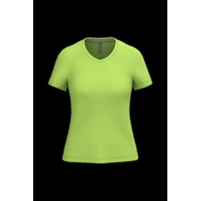Camiseta de manga corta cuello pico mujer Lime M