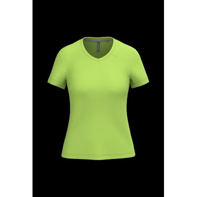 Camiseta de manga corta cuello pico mujer Lime Xxl