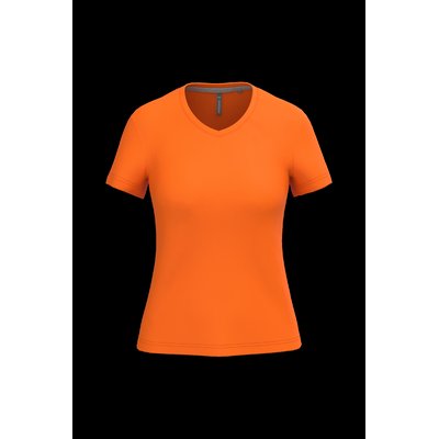 Camiseta de manga corta cuello pico mujer Orange Xxl