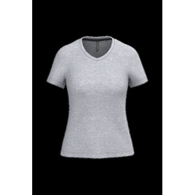 Camiseta de manga corta cuello pico mujer Oxford Grey 3Xl