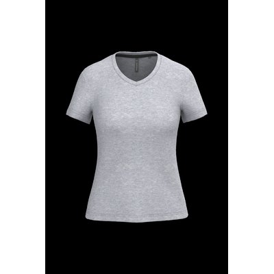 Camiseta de manga corta cuello pico mujer Oxford Grey Xl