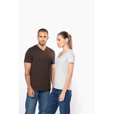Camiseta de manga corta cuello pico mujer