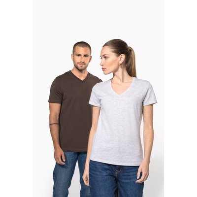 Camiseta de manga corta cuello pico mujer