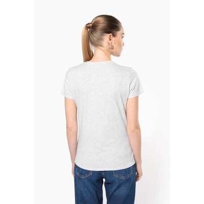 Camiseta de manga corta cuello pico mujer
