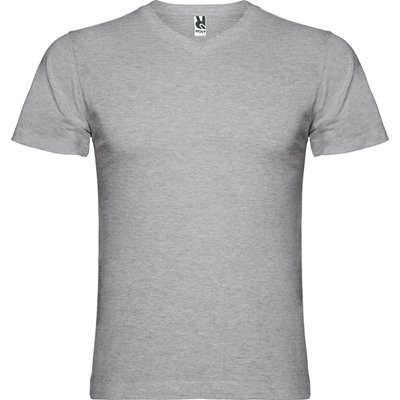 Camiseta manga corta escote en pico tubular Gris Vigore 3Xl