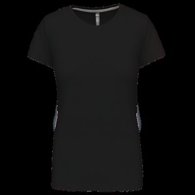 Camiseta manga corta mujer algodón Black M