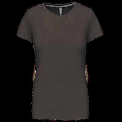 Camiseta manga corta mujer algodón DARK GREY M