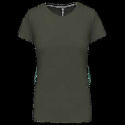 Camiseta manga corta mujer algodón Dark Khaki 3XL