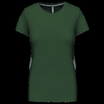 Camiseta manga corta mujer algodón Forest Green XXL