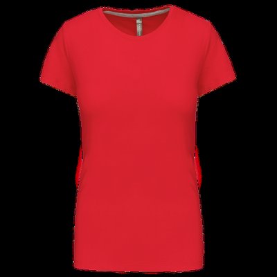 Camiseta manga corta mujer algodón Red L