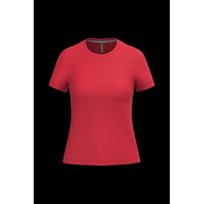 Camiseta manga corta mujer algodón Red M