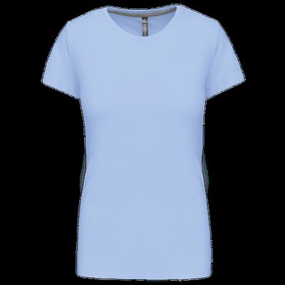 Camiseta manga corta mujer algodón Sky Blue M