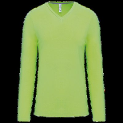 Camiseta de manga larga con cuello de pico Lime 4XL