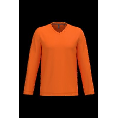 Camiseta de manga larga con cuello de pico Orange Xxl