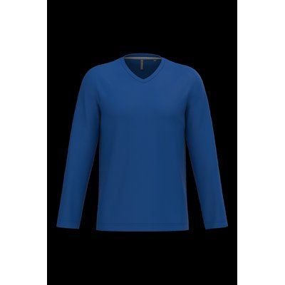 Camiseta de manga larga con cuello de pico Royal Blue Xl