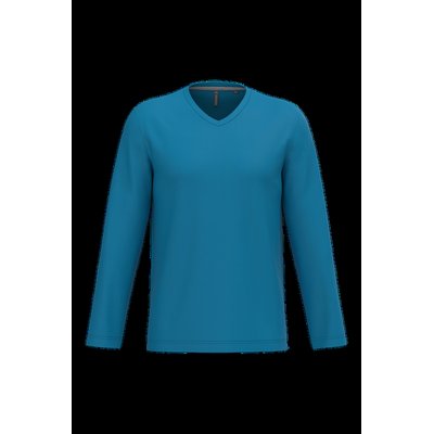 Camiseta de manga larga con cuello de pico Tropical Blue 4Xl