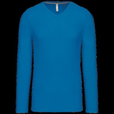 Camiseta de manga larga con cuello de pico Tropical Blue L