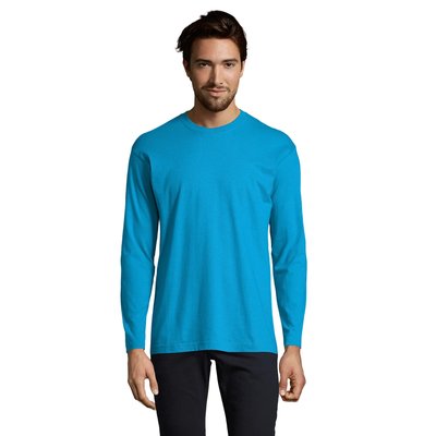 Camiseta Manga Larga Hombre 150g Aqua 3Xl