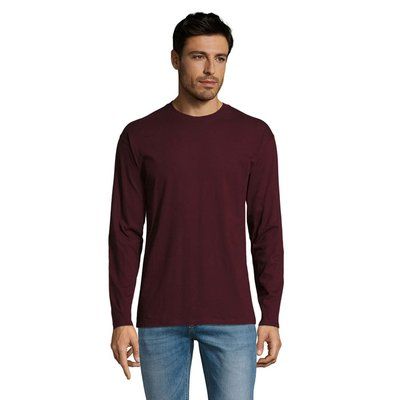 Camiseta Manga Larga Hombre 150g Oxblood M