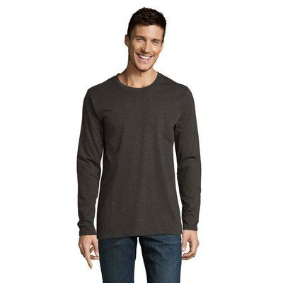 Camiseta Manga Larga Hombre Antracita Mezcla L