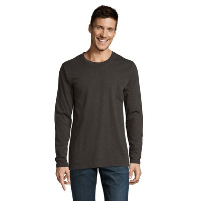 Camiseta Manga Larga Hombre Antracita Mezcla Xl