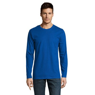 Camiseta Manga Larga Hombre Azul Royal Xl