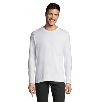 Camiseta Manga Larga Hombre Blanco XXL