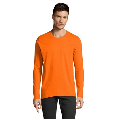 Camiseta Manga Larga Hombre Naranja 3XL