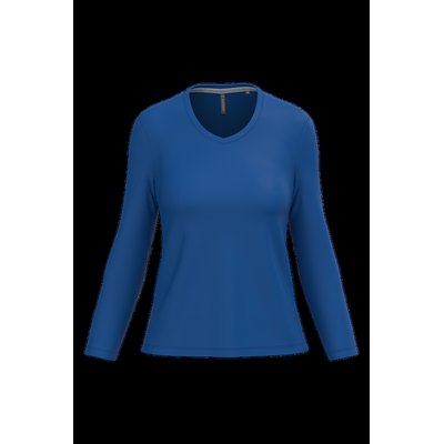 Camiseta manga larga mujer algodón entallada Royal Blue Xl
