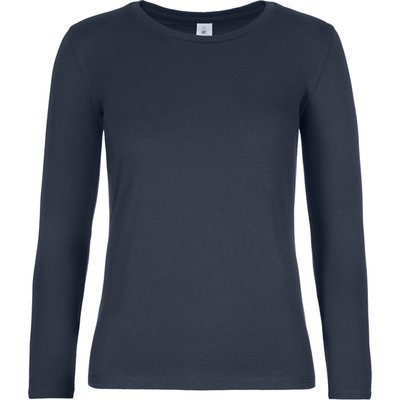 Camiseta manga larga mujer algodón Navy S