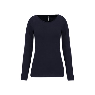 Camiseta manga larga mujer y cuello redondo Navy XL