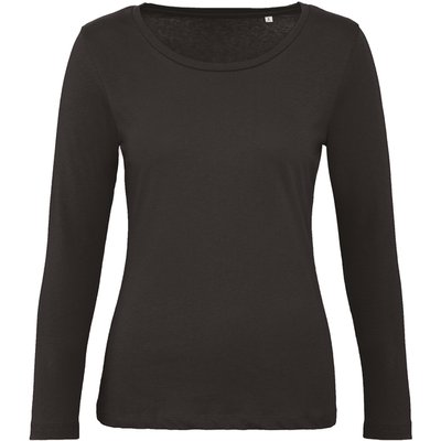 Camiseta manga larga mujer punto jersey Black XL