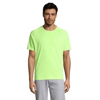 Camiseta Manga Raglán Transpirable Amarillo Neón L